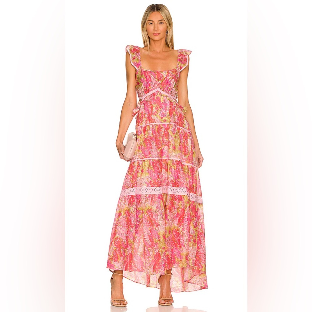 LOVESHACKFANCY Madsen Dress in Swaying Coral Size M